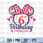 6th Birthday Princess Svg