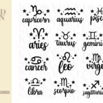 Astrology Signs Svg, Zodiac Symbols Svg