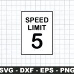 Blank MPH Speed Limit 5 Sign Svg-01