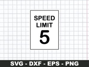 Blank MPH Speed Limit 5 Sign Svg-01