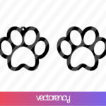 Cat pawprint svg cat paw print outline clipart cricut