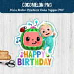 Cocomelon PNG Coco Melon Printable Cake Topper PNG