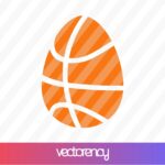 Easter Egg Basketball SVG cricut