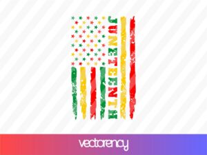 Juneteenth USA Flag African Color SVG cut file