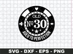 Poker 30th Birthday SVG