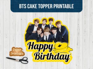 bts cake topper printable