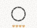 circle svg wreath flower monogram clipart