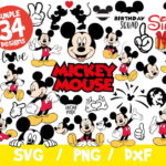 Mickey Mouse SVG Bundle, Mickey Bundle SVG, Disney SVG, Mickey Cricut, Mickey Silhouette, Mickey Fireworks, Vinyl File, Png