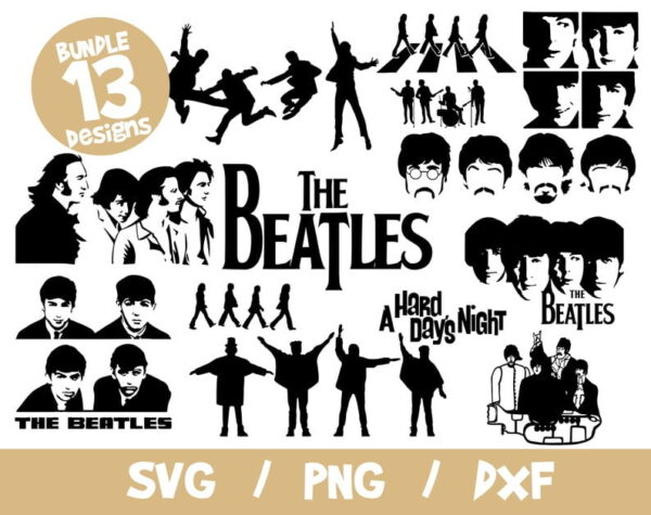 The Beatles SVG Bundle, The Beatles SVG, The Beatles Cricut Silhouette, The Beatles Vinyl, The Beatles Cut File