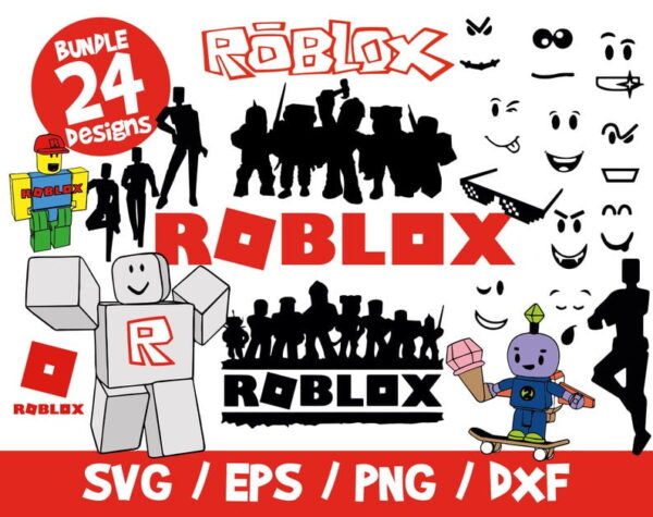 Roblox Bundle, Roblox SVG, Instant Download ClipArt Graphic Wall Deco Vector SVG PNG Dxf, Eps, Vinyl, Video Game, Gamer, T-Shirt, Mug