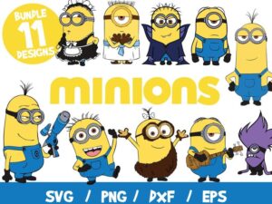 Minions SVG, Minions Cut File, Minions Clip Art, Minions Vector, Minions Layered, Despicable Me Svg, Files for Silhouette Cameo Cricut