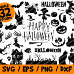 Halloween SVG, Halloween Witch SVG, Halloween Ghost SVG, Halloween Vector, Halloween Silhouette, Halloween Cricut, Vinyl, Eps, Dxf, Cut File