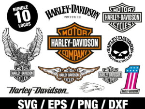 Harley Davidson Bundle, Harley Davidson SVG, Harley Davidson Logo, Motorcycle Brand Logo SVG, Harley Davidson T-Shirt, Vinyl, Cricut, Cut