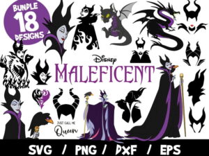 Maleficent SVG Bundle, Halloween SVG, Disney Villain SVG, Maleficent Clip Art, Maleficent Vector, Maleficent Cut File, Maleficent Layered