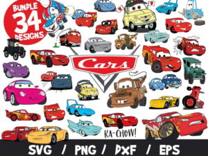 Cars SVG Bundle, Cars Bundle SVG, Disney SVG, Cars Cricut, Cars Silhouette, Flash McQueen Svg, Disney Svg, Cars 2, Cut File, Layered, Dxf