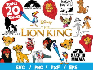 The Lion King SVG 55 Files Bundle, Lion King Bundle SVG, Simba SVG, Lion King Cricut, Silhouette, Pumba Svg, Vinyl File, Cut File