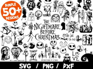 Halloween SVG, Christmas SVG, Nightmare Before Christmas Vector, Jack Skellington Cricut, Cut File, Silhouette, Jack Skellington T-Shirt