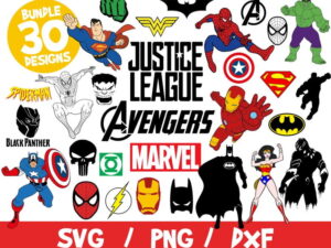 Superhero Bundle Vectors, Superhero Svg, Marvel Cricut, Superman Cut, Batman Vector, Vinyl, Clipart, Avengers, Ironman, Justice League Png