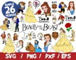 Beauty and The Beast Bundle, Beauty and The Beast SVG, Beauty and The Beast Vector, Belle Cricut, Belle Cut File, Layered, Wall Decal