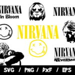 Nirvana Bundle, Nirvana SVG, Nirvana Logo SVG, Nirvana Nevermind, Kurt Cobain Wall Decal, Vinyl, Cut File, Nirvana T-Shirt, Nirvana Shirt