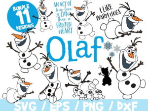 Olaf SVG Bundle, Frozen Bundle SVG, Disney SVG, Olaf Cricut, Olaf Silhouette, Olaf Svg, Disney Svg, Frozen 2, Elsa Svg, Olaf Dxf