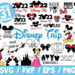 Disney Trip 2022 SVG Bundle, Disney Trip Vector, Disney SVG, Mickey Cricut Silhouette, Mickey Fireworks, The One Where We Go To Disney