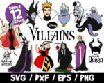 Disney Villains SVG Bundle, Halloween SVG, Villains Vector, Maleficent SVG, Cruella De Vil Svg, Ursula Svg, Evil Queen, What\'s Up Witches