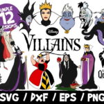 Disney Villains SVG Bundle, Halloween SVG, Villains Vector, Maleficent SVG, Cruella De Vil Svg, Ursula Svg, Evil Queen, What's Up Witches