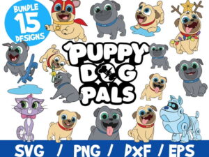 Puppy Dog Pals SVG Bundle, Disney SVG, Bingo SVG, Rolly Svg, Cricut, Vector, Cut File, Layered, Disney Kids, Puppy Dog Clipart, Dxf