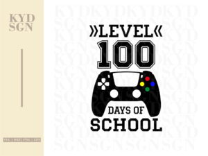 level 100 days of school SVG