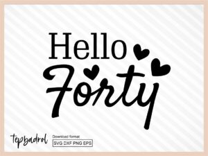 Hello Forty SVG