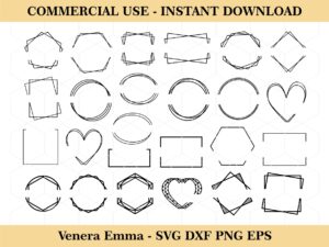 Split geometric frames svg bundle file