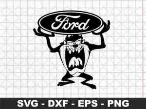 Tasmanian Devil FORD SVG STICKERS Funny Car Window Vinyl Decals