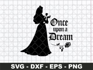 once upon a dream sleeping beauty svg