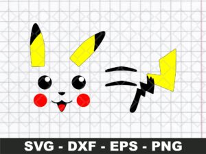 pikachu face svg pokemon svg clipart