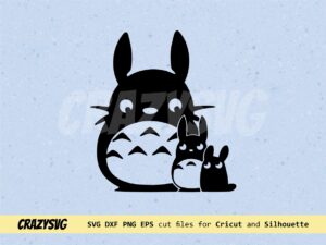 silhouette totoro svg cricut