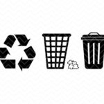 Clipart Trash and Recycle Symbol SVG