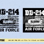 Dd-214 Alumni SVG Cricut, Air Force USA Flag SVG Cut File