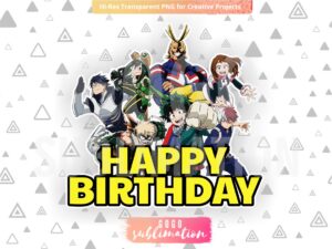 My Hero Academia Birthday Cake Topper PNG