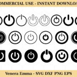 Power Button SVG Power Symbol Vector On Off Clipart