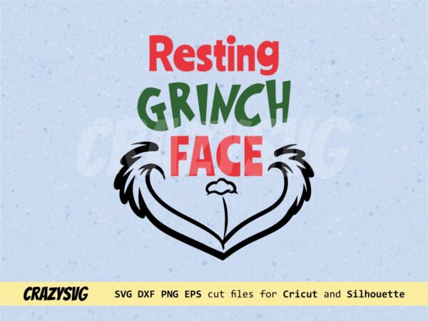 Resting Grinch Face SVG grinch PNG