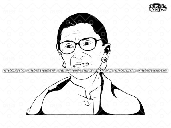 Ruth Bader Ginsburg vector RBG SVG