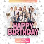 Twice kpop Theme Birthday Cake Topper PNG