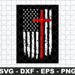 american flag distressed cross svg