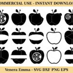 clipart apple svg cut files bundle