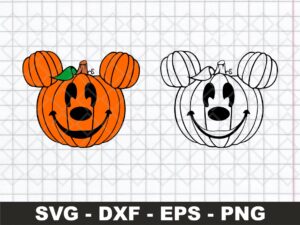 mickey pumpkin svg