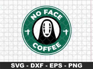 no face coffee starbucks svg tororo