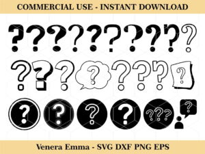 question mark svg bundle