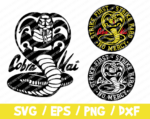 Cobra Kai Logo Bundle, Cobra Kai SVG, Cobra Kai Cricut, Silhouette, Cut File, Strike First, Strike Hard, No Mercy Karate Kid SVG Karate Logo