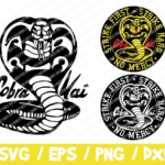 Cobra Kai Logo Bundle, Cobra Kai SVG, Cobra Kai Cricut, Silhouette, Cut File, Strike First, Strike Hard, No Mercy Karate Kid SVG Karate Logo